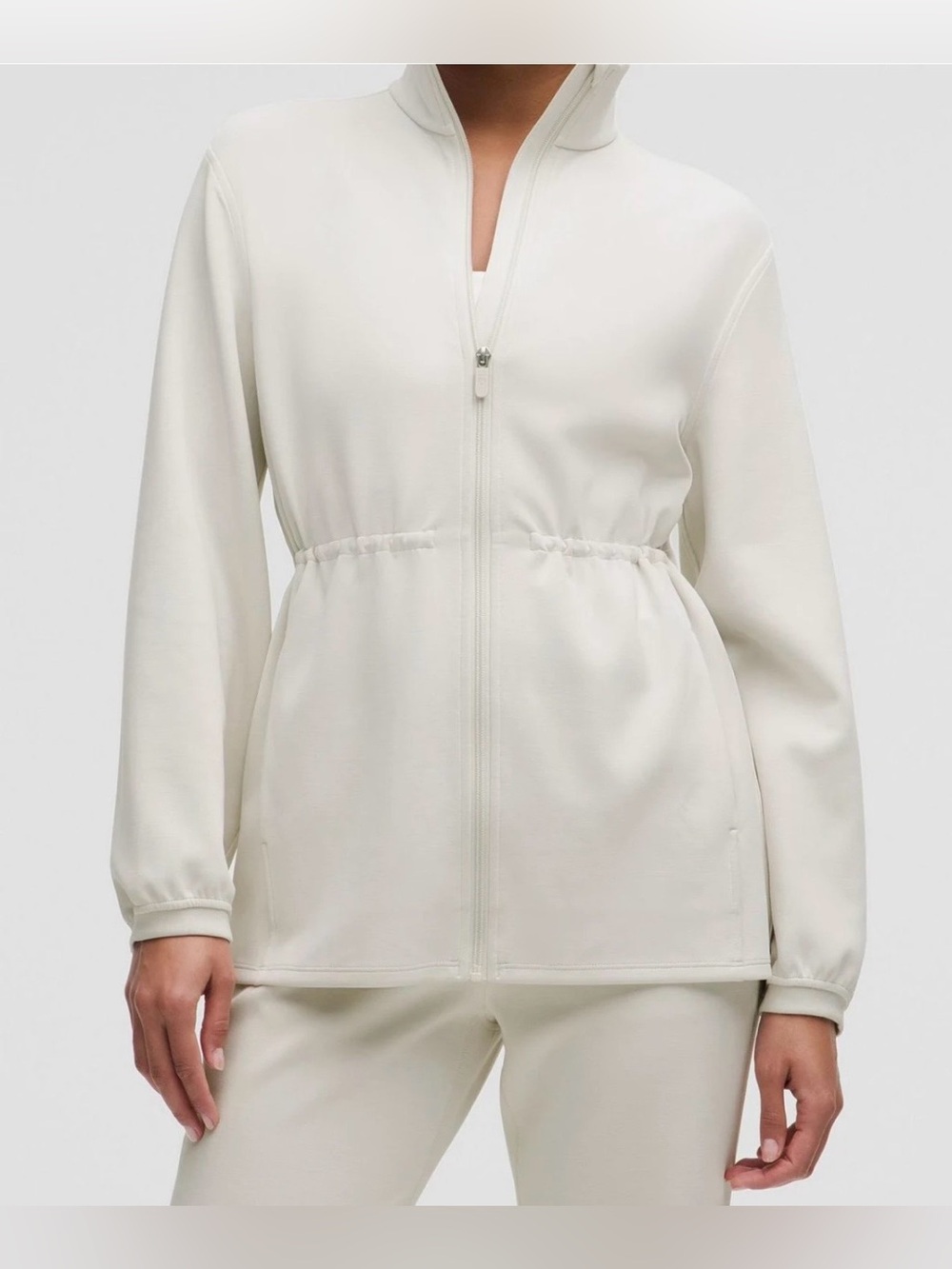 Lululemon Softstreme Cinch-Waist Full-Zip Jacket in Bone Size M New without tags